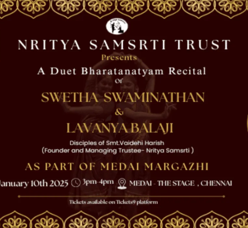 Natyarpanam – A Duet Bharatanatyam Recital - Chennai