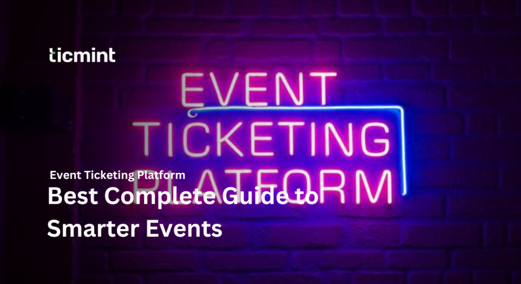 Event management software dashboard showing digital ticketing, online registration, and real-time event analytics