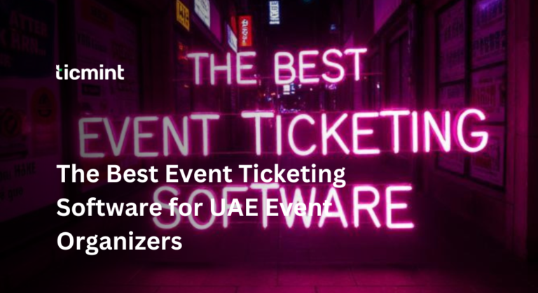 Event ticketing software UAE dashboard showing online registration, secure payments, and QR code check-in for events