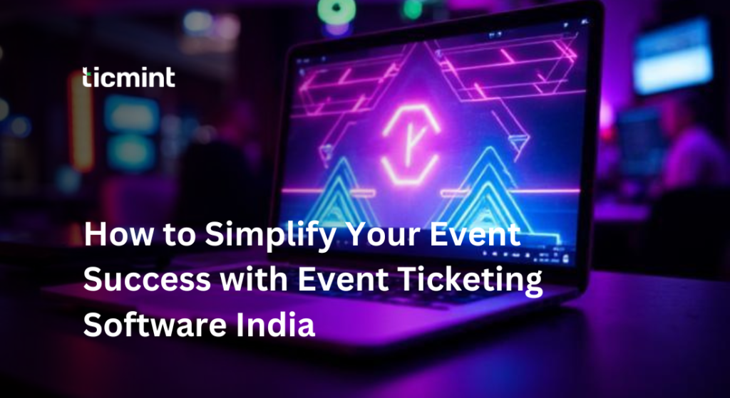 Event ticketing software India dashboard showing online ticket sales, attendee management, and real-time event analytics