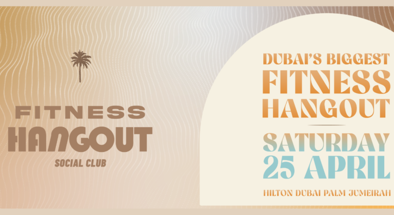 Fitness Hangout Dubai 2026 participants enjoying workouts and beachside wellness sessions at Hilton Dubai Palm Jumeirah