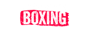 Grassroots Boxing logo in white and red on a black background