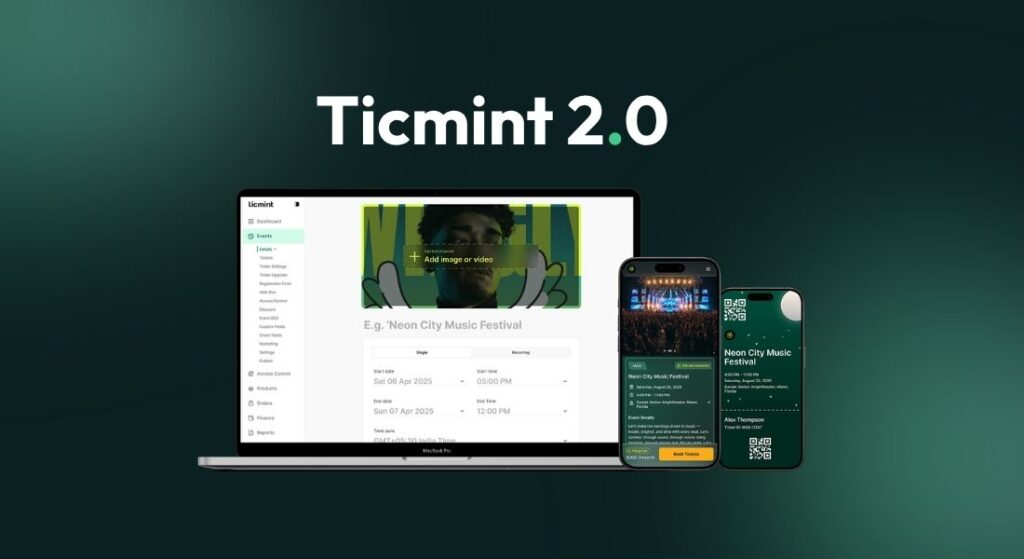 Ticmint 2.0 Blogs | Ticmint Ticmint 2.0 branding with a laptop and two smartphones displaying the app interface.