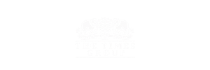 Brand logo: black-and-white circular badge with decorative lines, used as page header