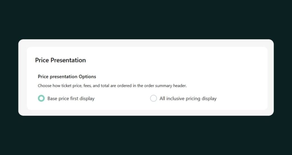 Price Presentation