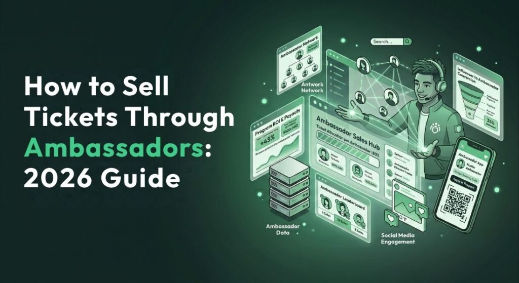Sell Tickets Through Ambassadors Feature | Ticmint Sell Tickets Through Ambassadors Feature